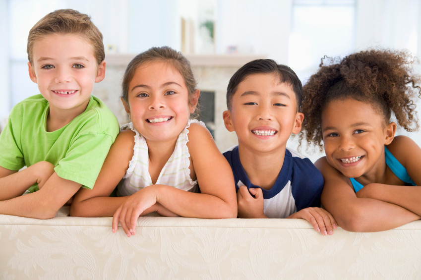group of children leaning on table in cheshire ct